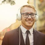 One of the first images you find when searching pexels.com for "man with headphones"